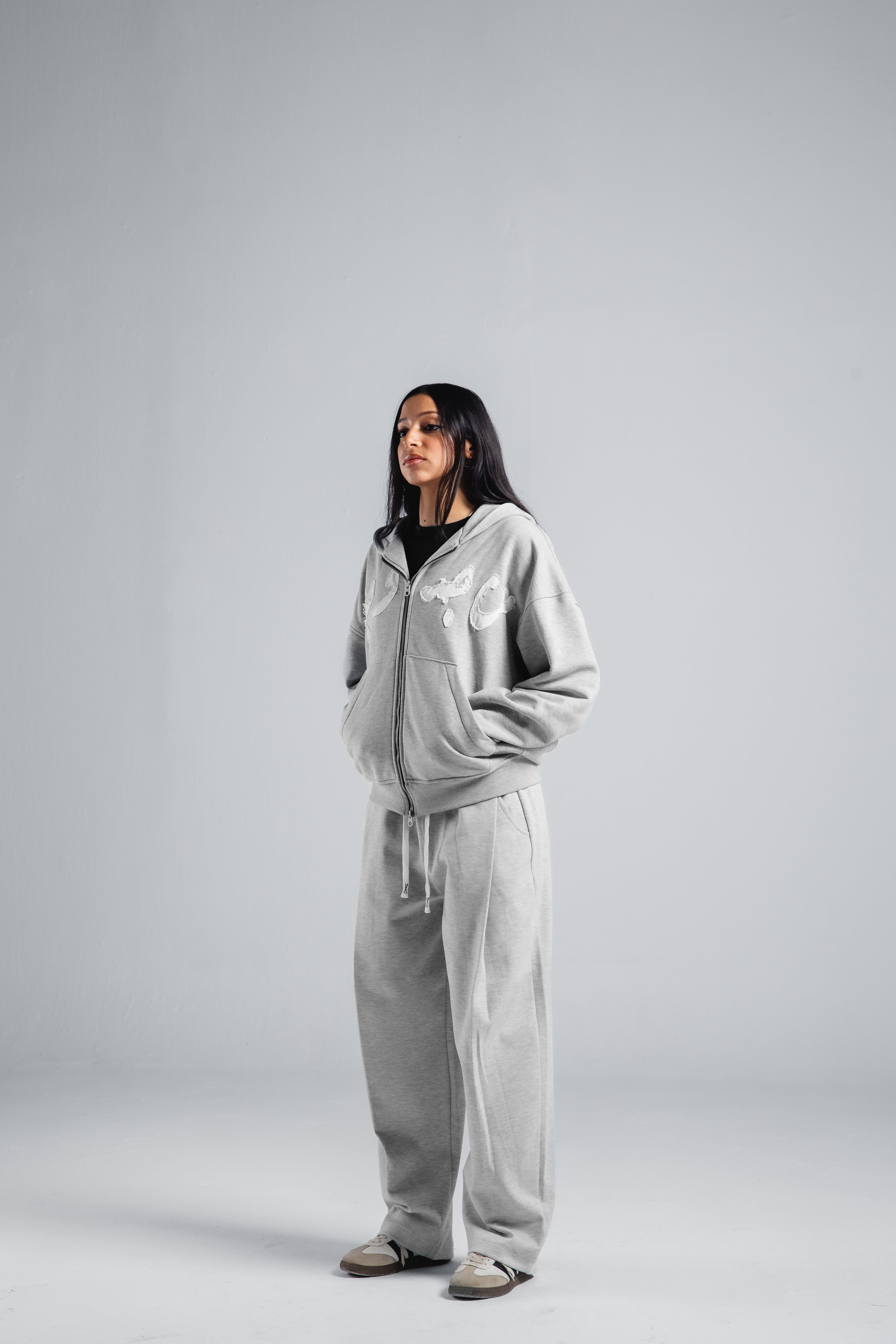 Grey on white stitching