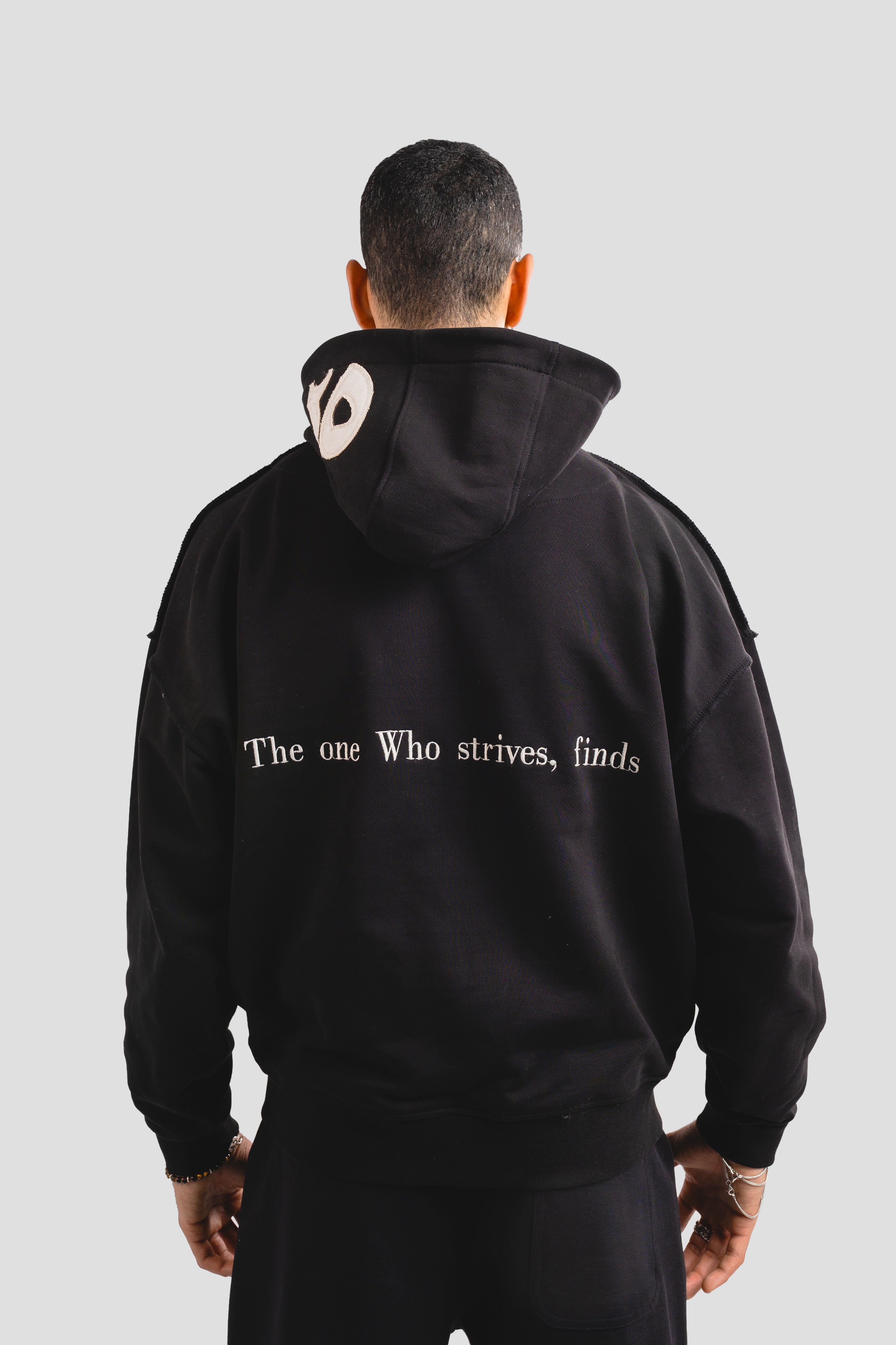 Black on white stitching