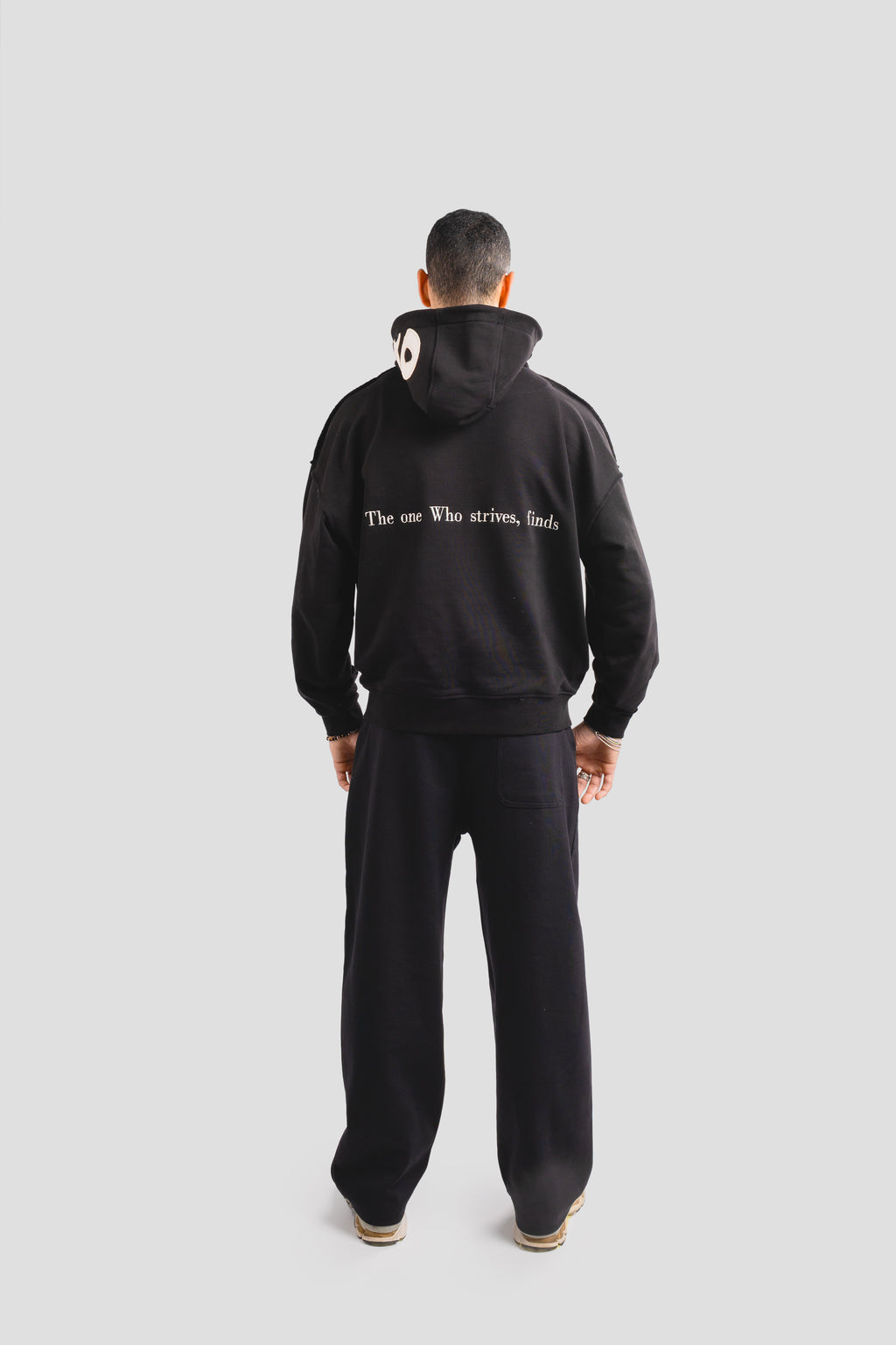 Black on white stitching