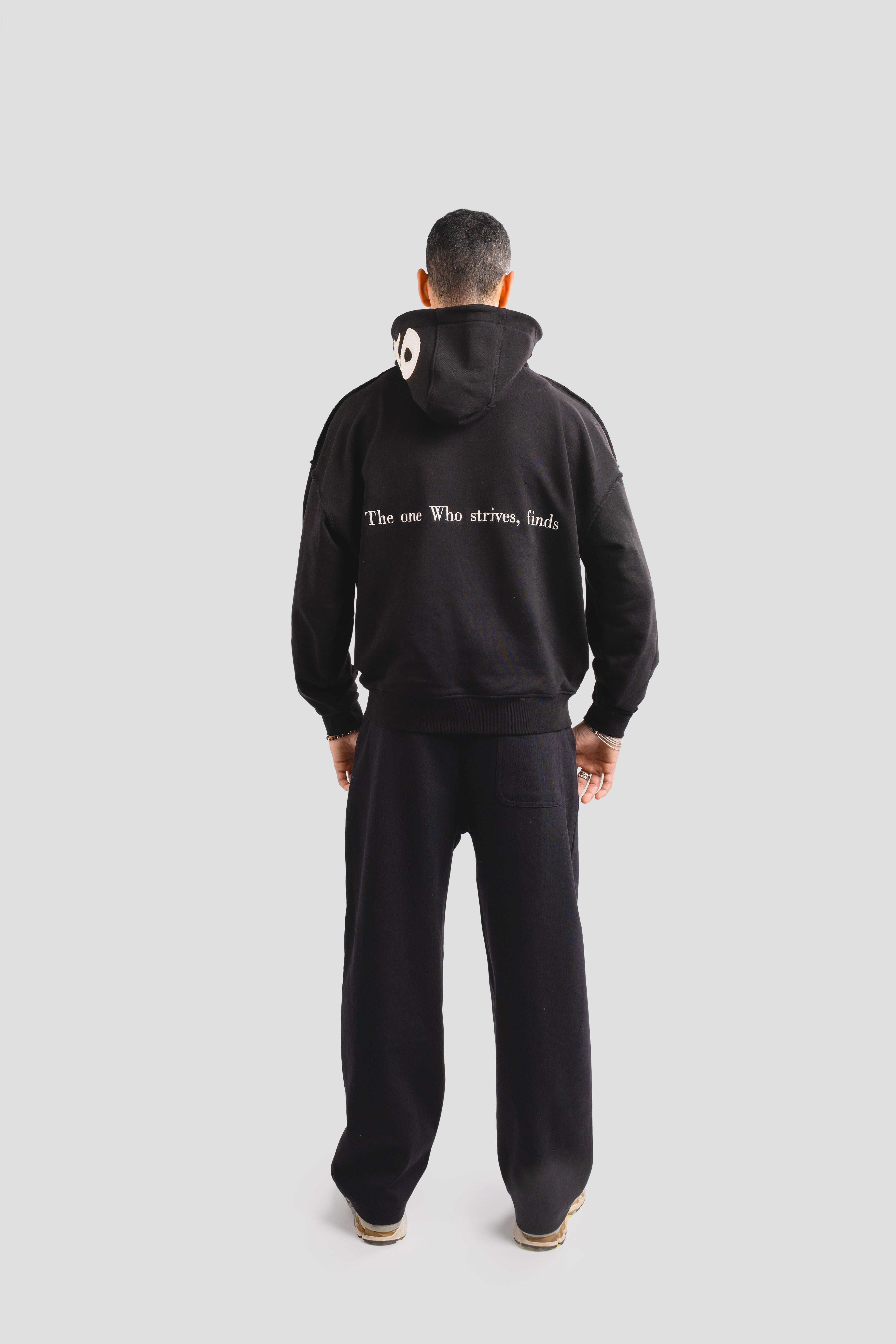 Black on white stitching