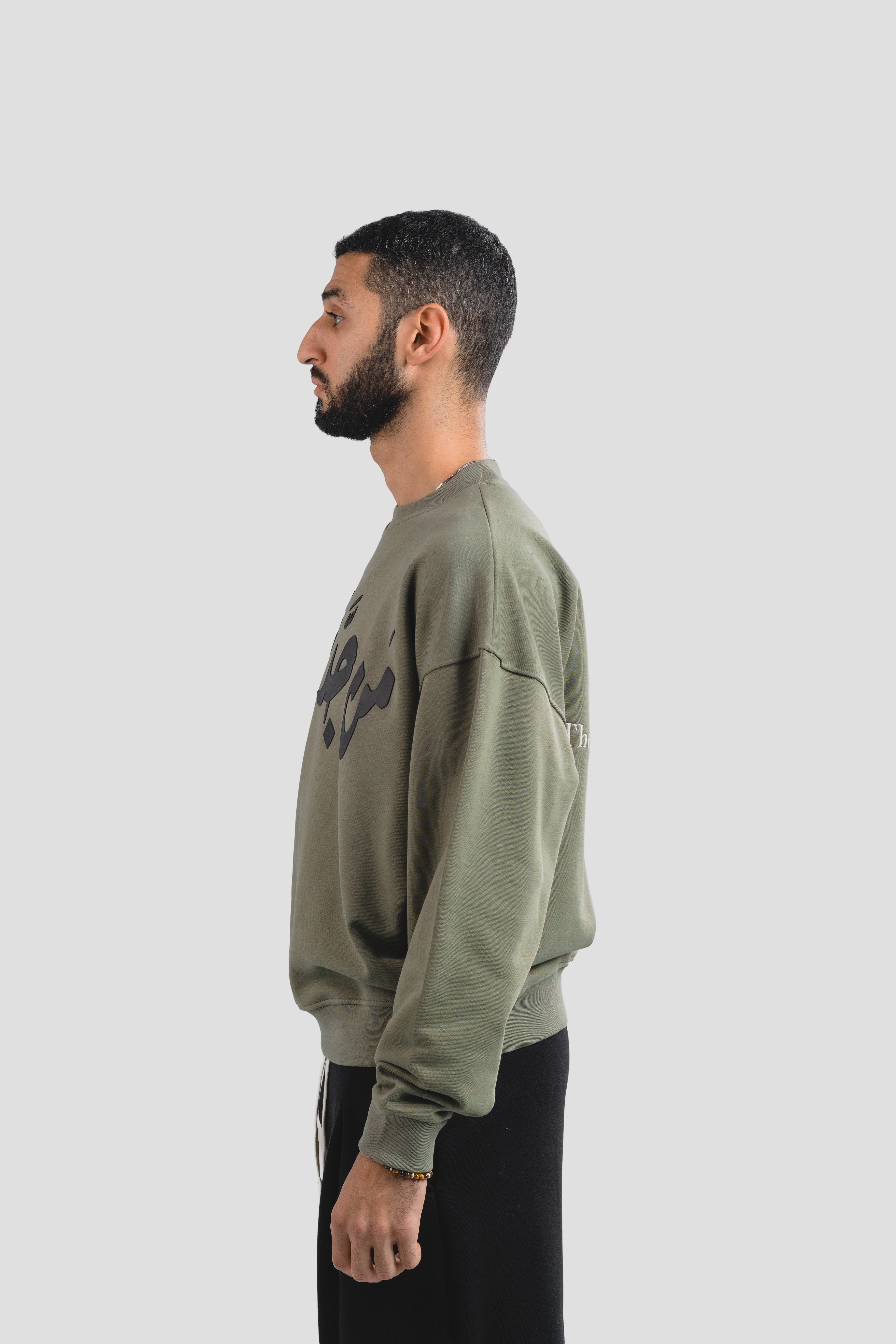 Olive Green on black