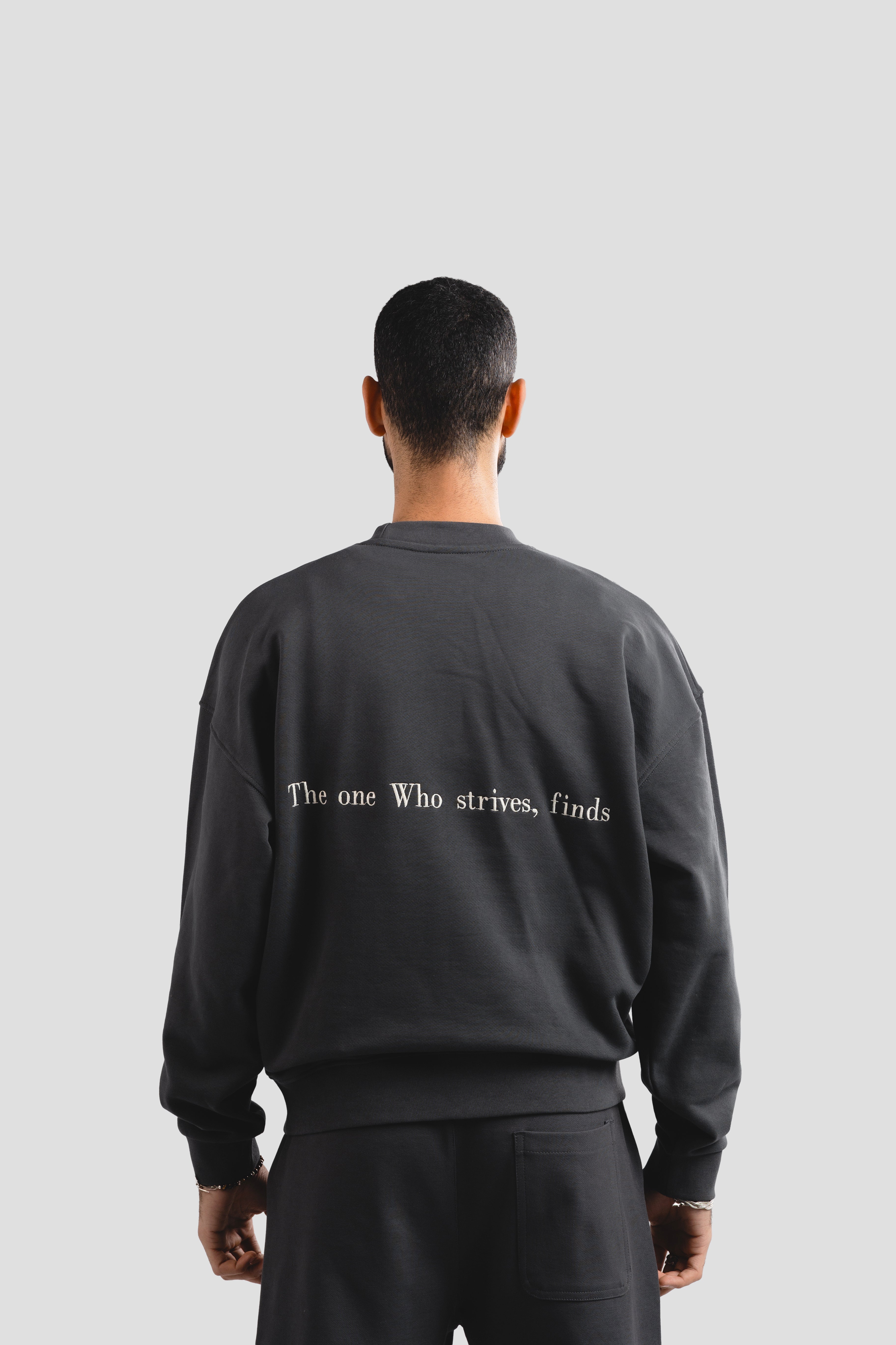 Dark Grey on white stitching