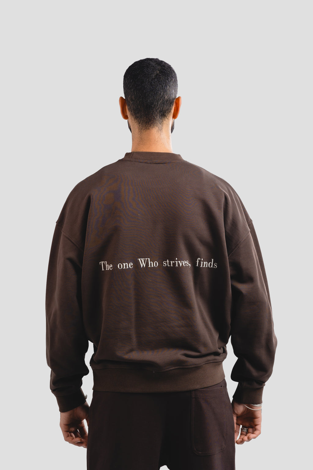 Brown on white stitching