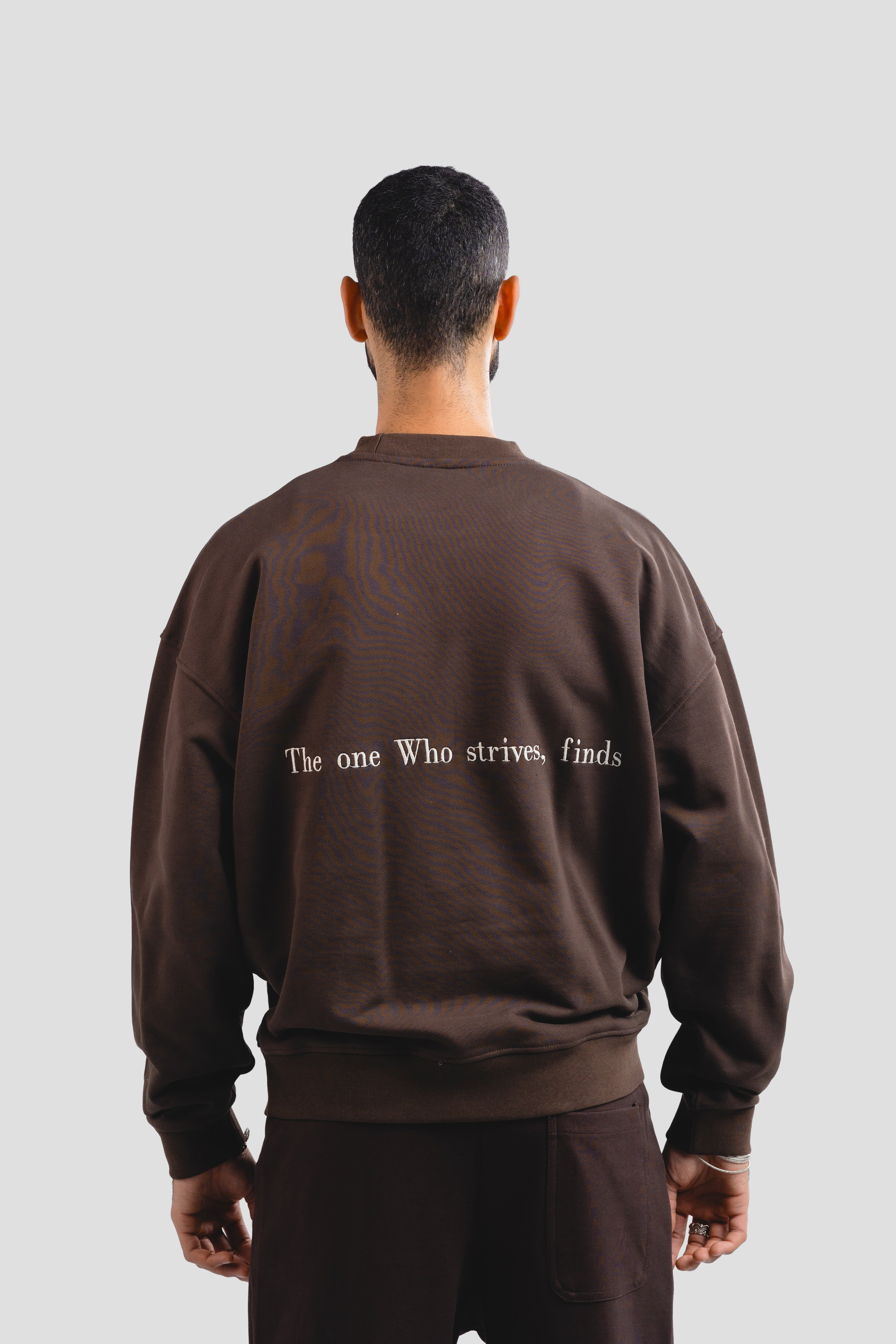 Brown on white stitching