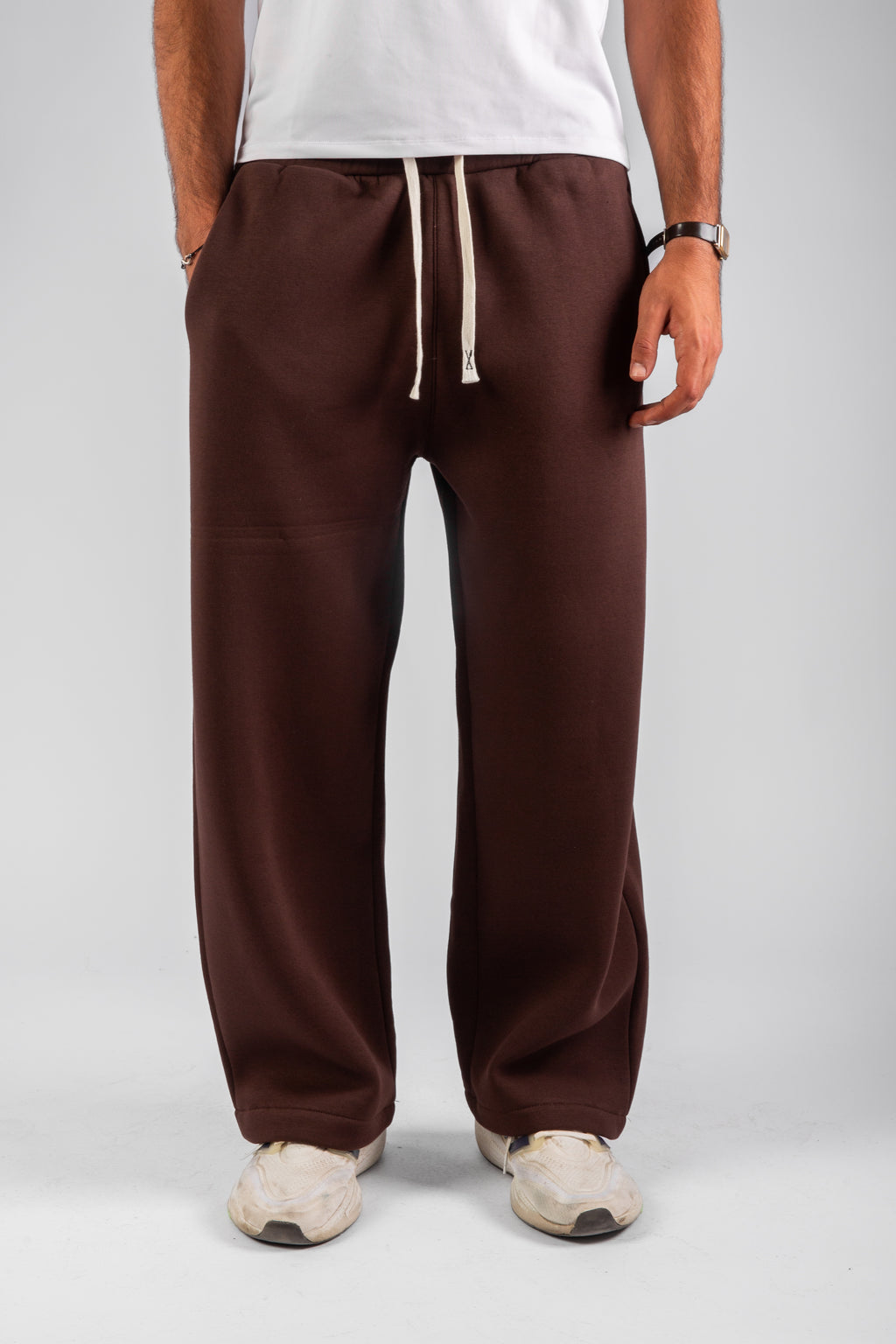 Dark Brown Ballon Fit Sweatpants