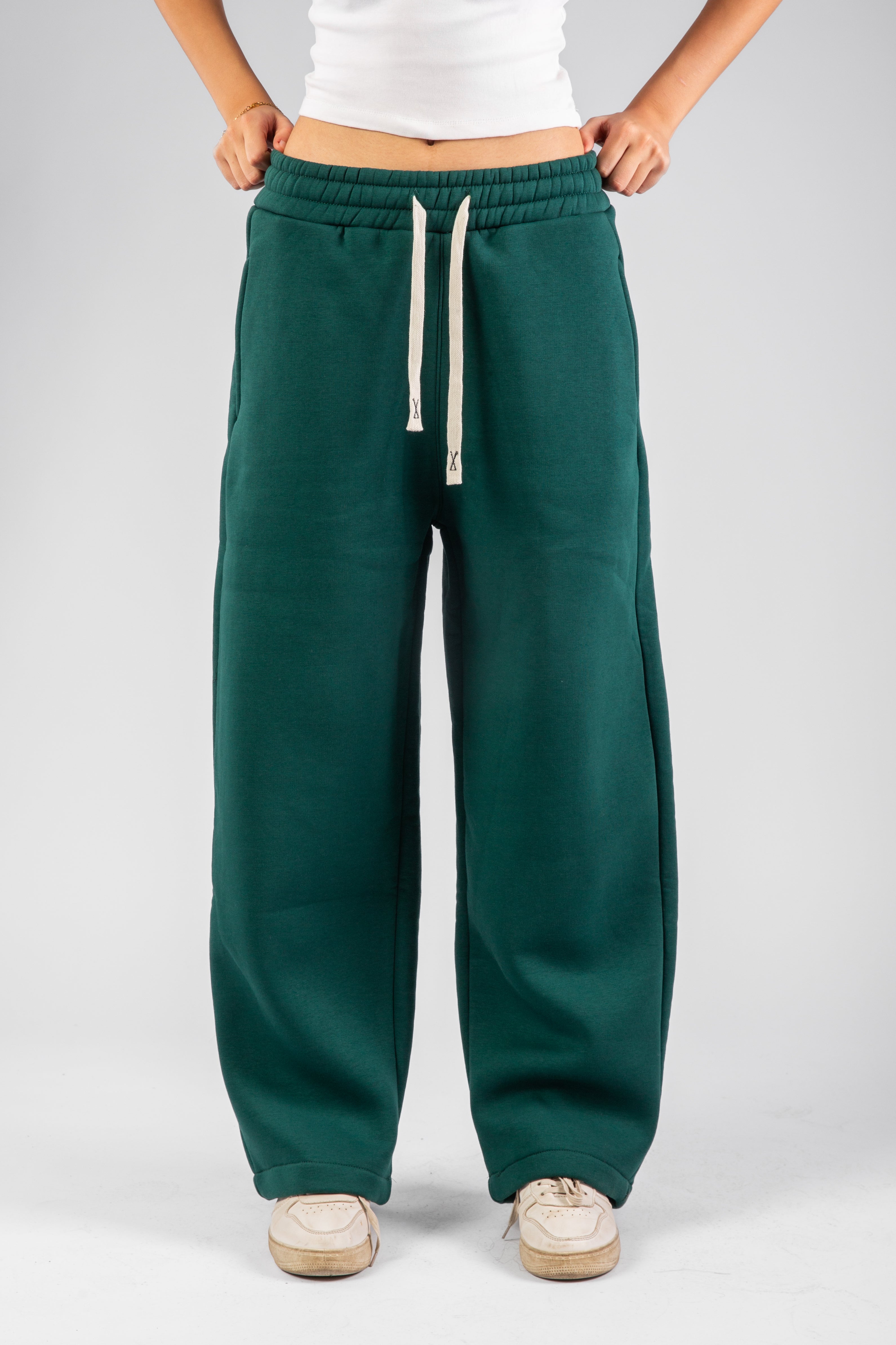 Green Ballon Fit Sweatpants